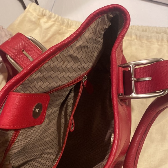 Women’s Cole Haan satchel bag red thick leather beautifully maintained clean - Picture 7 of 9